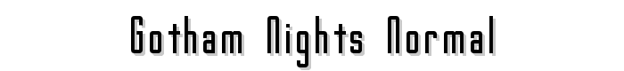 Gotham Nights Normal font